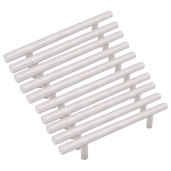 Stainless Steel Cabinet Cupboard T-shaped Bar Handle Pull Knob 7 7/8 Inch Length 10 Pcs