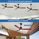 preview thumbnail 20 of 199, 42“/52"/60"/48" Noiseless Walnut Wood Ceiling Fan with Remote Control, Integrated Light Optional