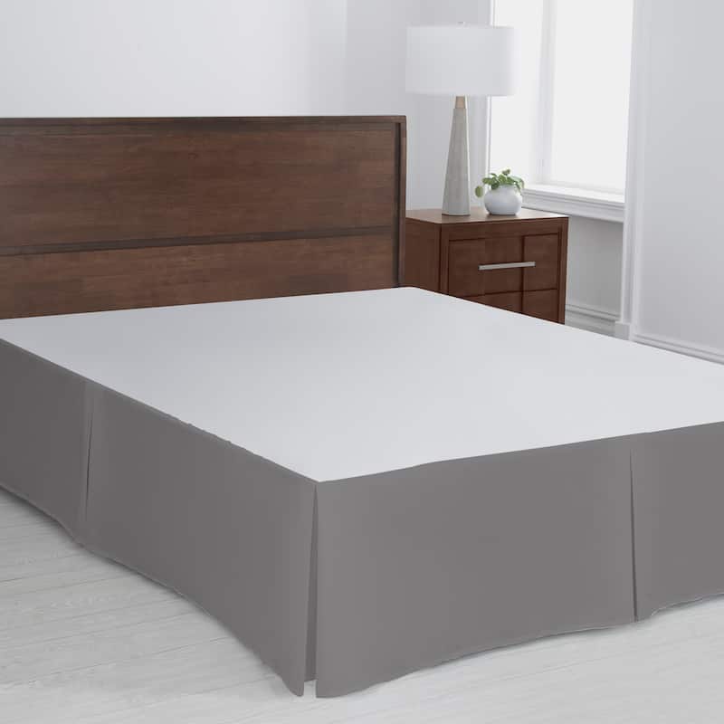 Simply Put Box Pleated Bed Skirt - Full - Frost Gray