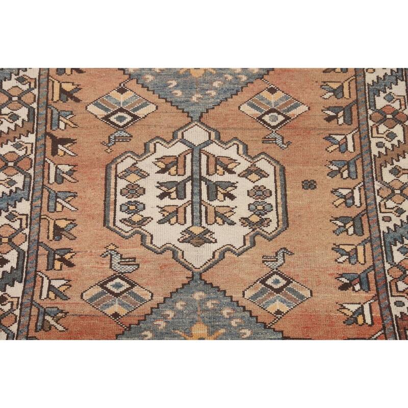Bakhtiari Persian Accent Rug Hand-Knotted Wool Carpet - 4'4" x 6'2"