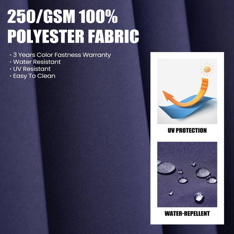 11 x 11 ft Patio Cantilever Offset Umbrella 360 Degree Rotation with Base