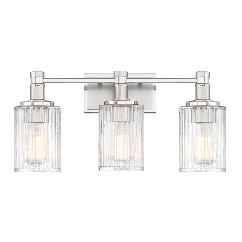 Savoy House 8-1102-3 Concord 3 Light 22" Wide Vanity Light - Metallic Silver with Polished Nickel