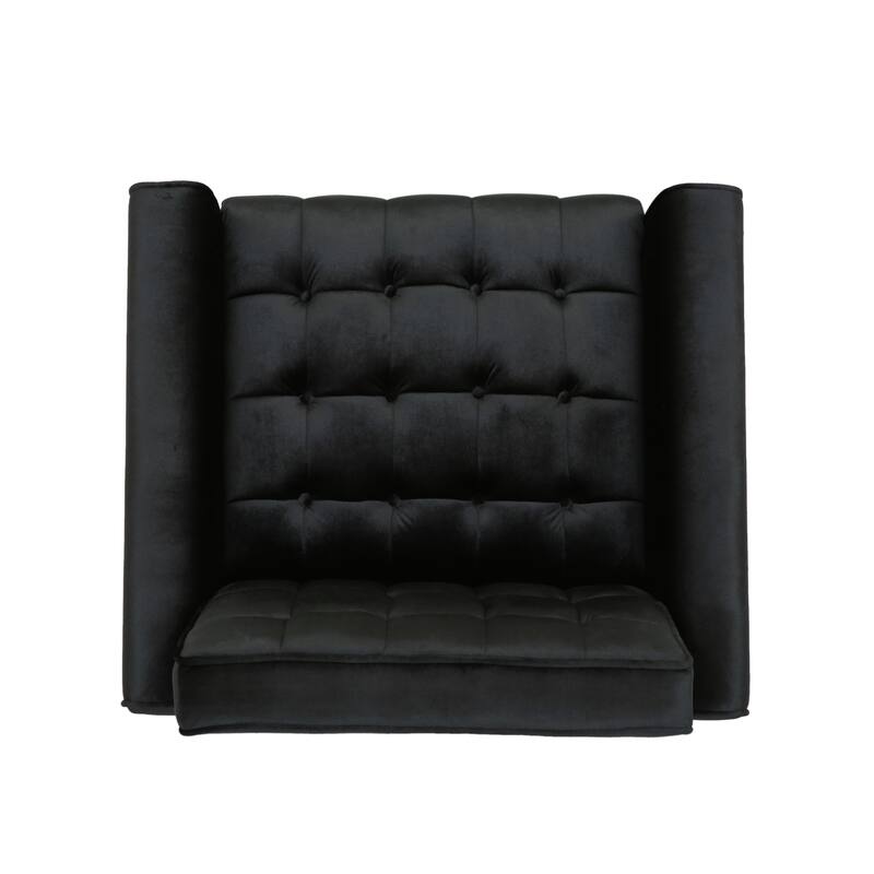 Bourchier Button-tufted Velvet Armchair by Christopher Knight Home