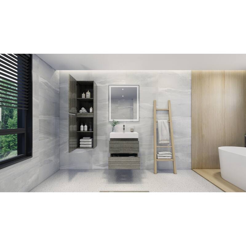 Baillie 24'' Wall-Mounted Vanity with Reinforced Acrylic Sink
