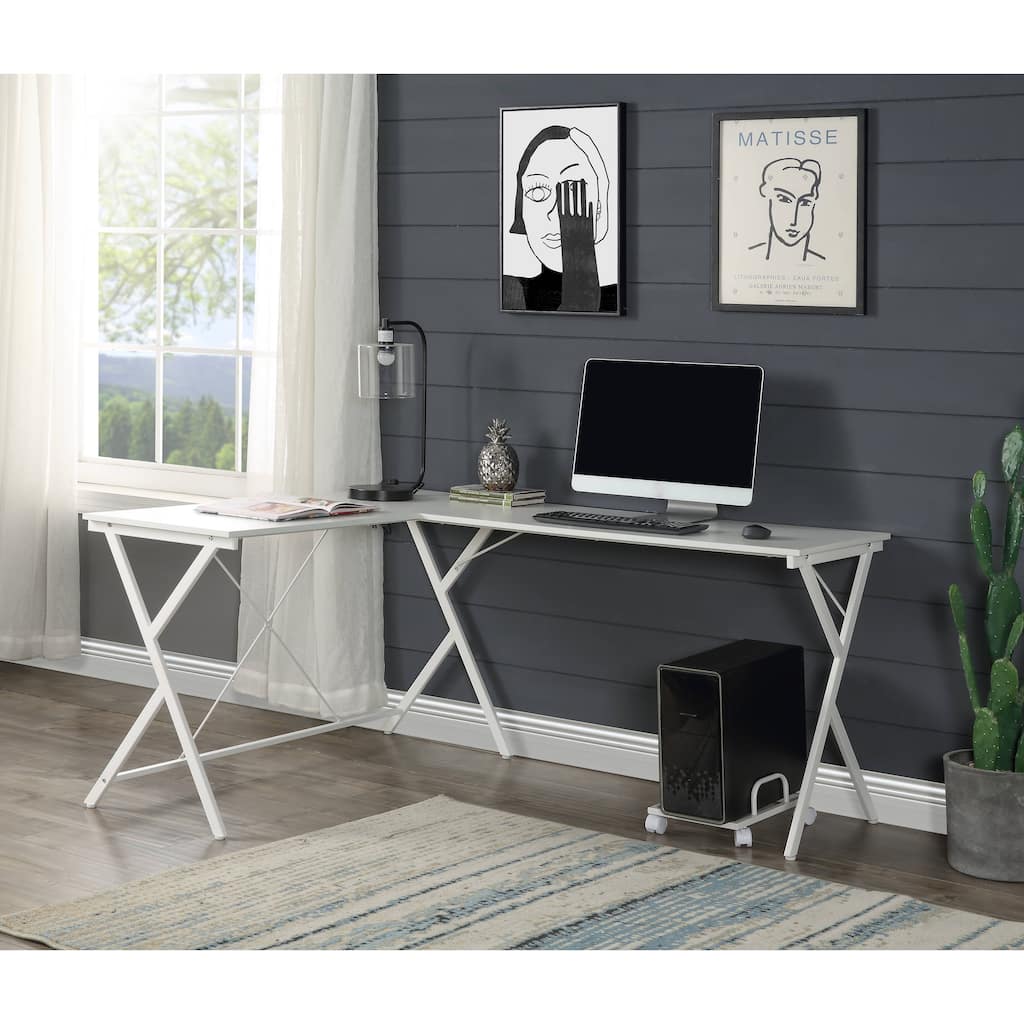 Versatile L-Shape Computer Desk for Efficient Workspace Optimization