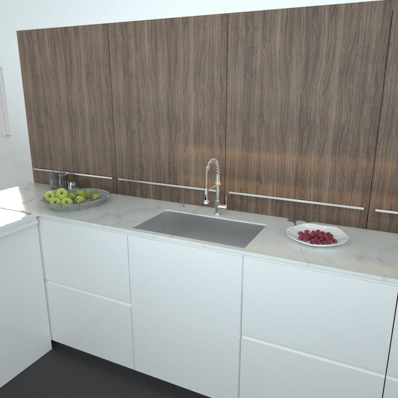 Undermount 16 Gauge Single Bowl Stainless Steel Kitchen Sink in Brushed Nickel