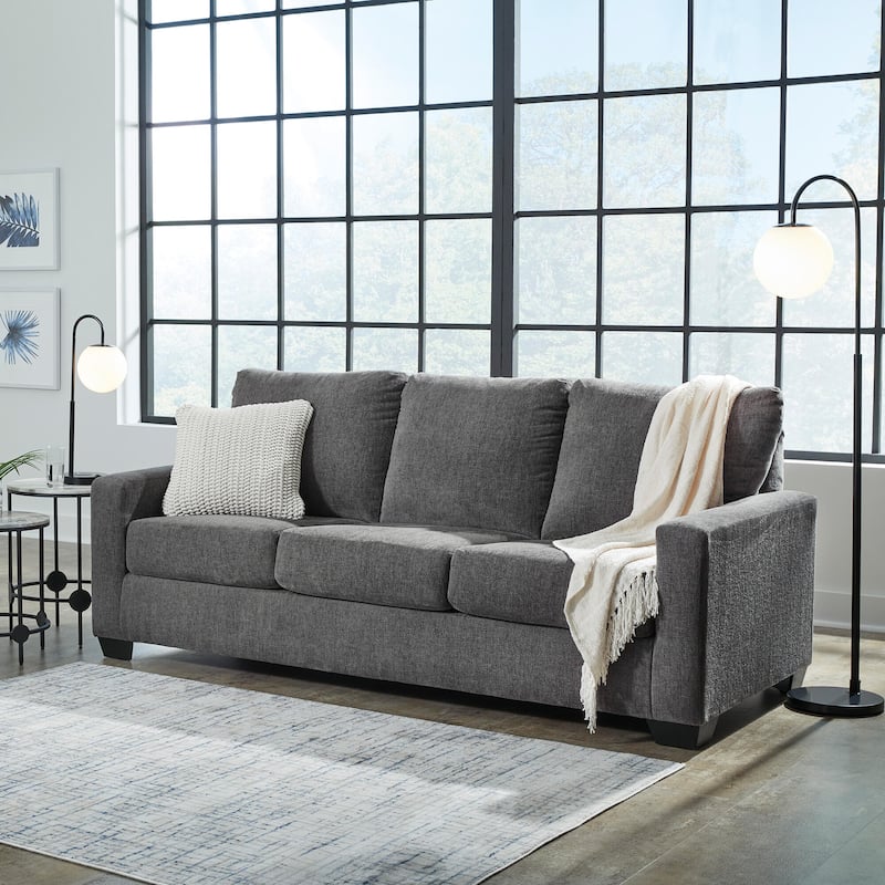 Signature Design by Ashley Rannis Pewter Queen Sofa Sleeper - 85"W x 40"D x 39"H