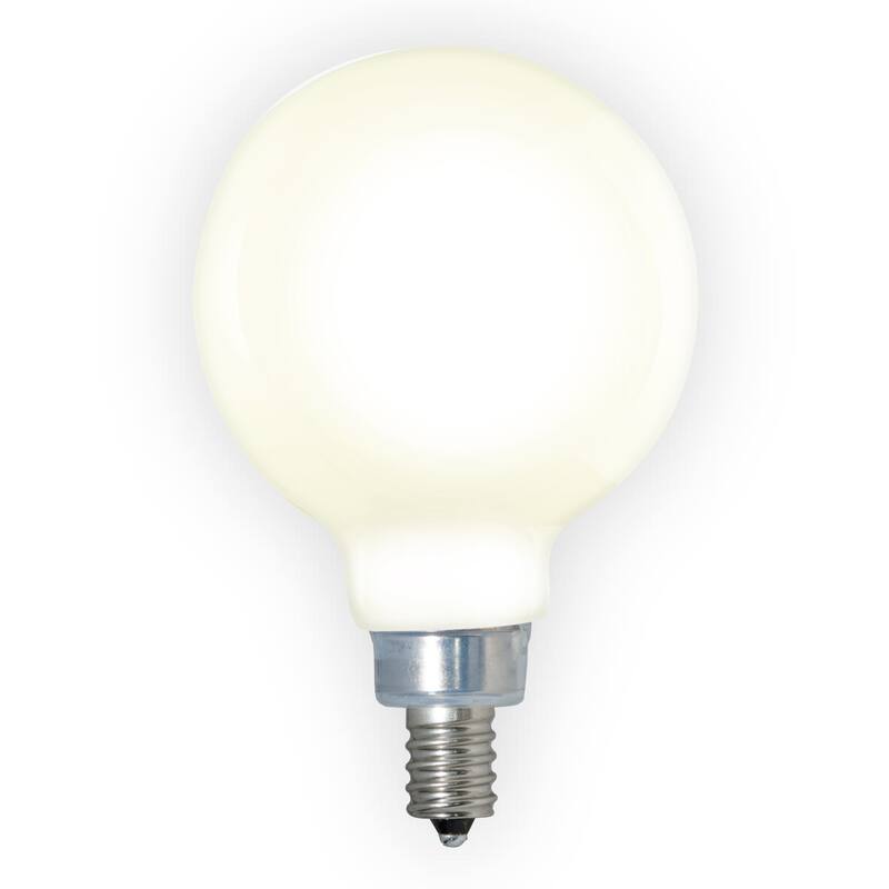 Bulbrite Pack of (2) 8.5 Watt Dimmable Milky Filament G25 Medium (E26) LED Bulb - 800 Lumens, 3000K, and 90 CRI - Milky