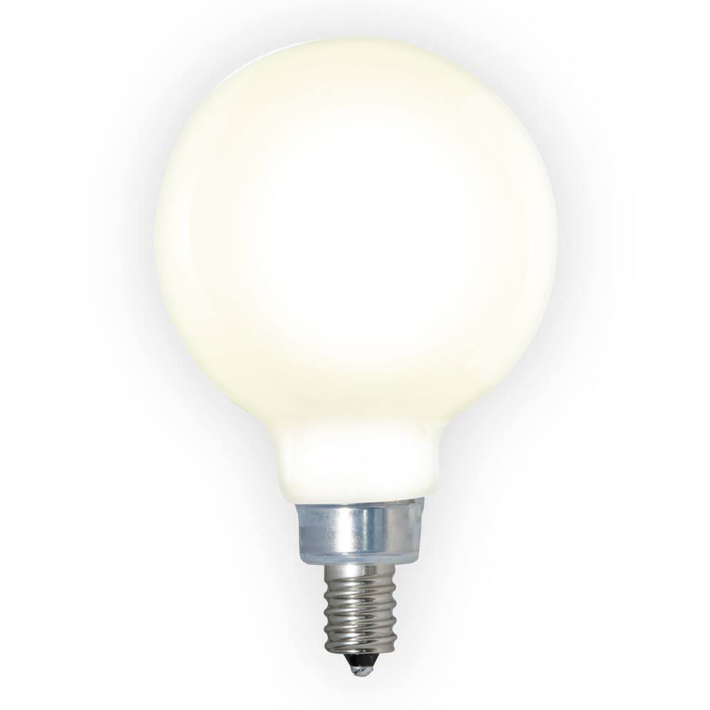 Bulbrite Pack of (2) 8.5 Watt Dimmable Milky Filament G25 Medium (E26) LED Bulb - 800 Lumens, 3000K, and 90 CRI