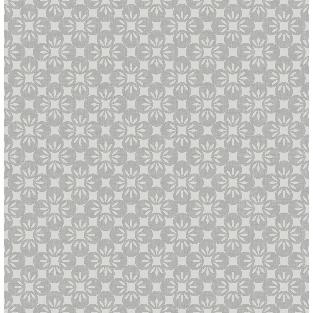 A-Street Prints Orbit Grey Floral Wallpaper