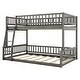 preview thumbnail 25 of 24, Full XL Over Queen Floor Bunk Bed with Ladder, Kids Wooden Bunk Bed Frame with Safety Guardrail, Convertible to 2 Separated Beds
