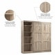 preview thumbnail 51 of 91, Pur Full Murphy Bed with Shelving Unit (84W) by Bestar