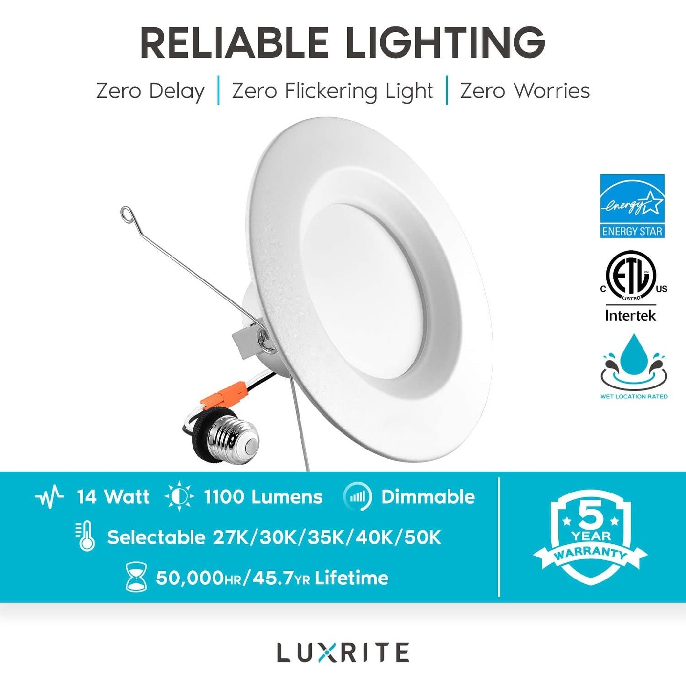 Led recessed top retrofit downlight