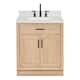 Option Oak / Carrara White Quartz Top / Matte Black