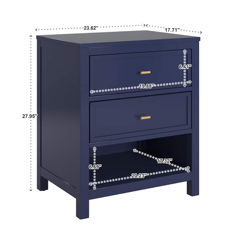 Lydia 2-Drawer Nightstand by iNSPIRE Q Modern