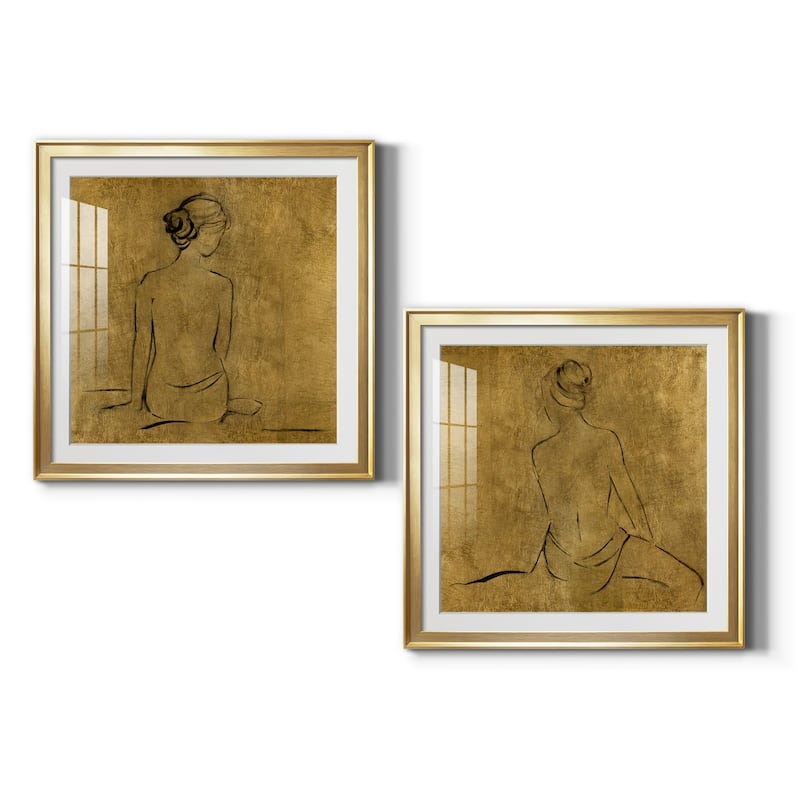 Golden Bather I Premium Framed Print - Ready to Hang