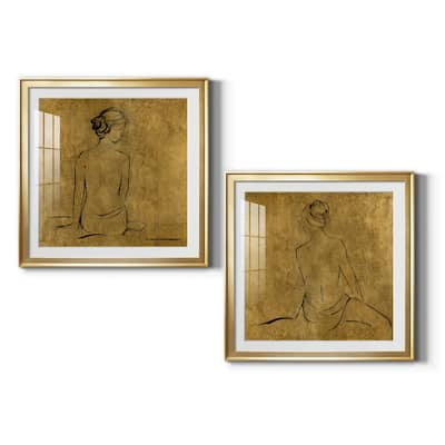 Golden Bather I Premium Framed Print - Ready to Hang
