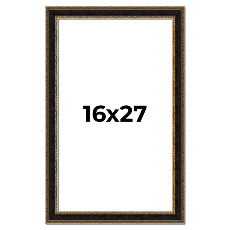 16x27 Frame Gold Antique Vintage Sold Wood Picture Frame | 1.75 Inch
