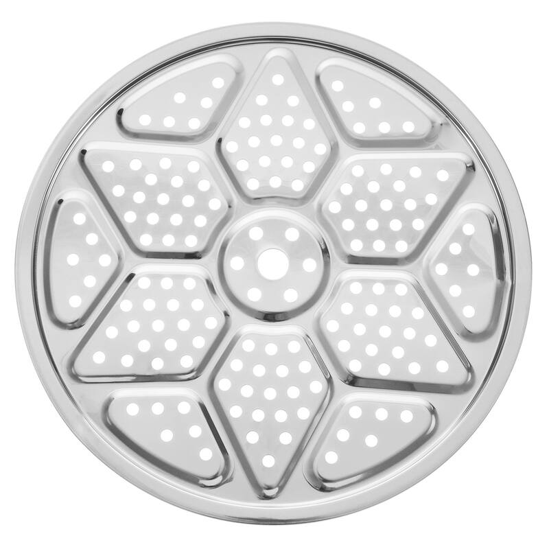 Stainless Steel Steamer Rack 12.6 Inch Round Stock Pot Steaming Tray - Silver Tone