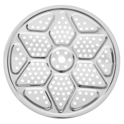Stainless Steel Steamer Rack 12.6 Inch Round Stock Pot Steaming Tray - Silver Tone