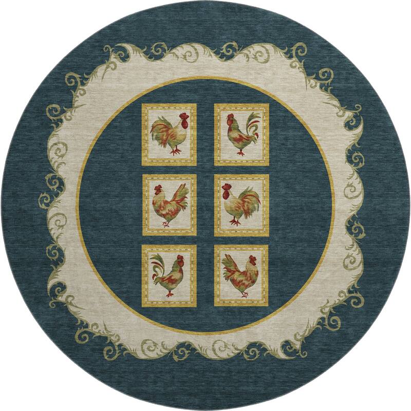 Premium Washable Super Soft Rooster Panel Mayfield Rug