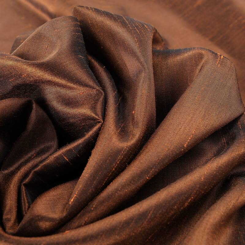 Exclusive Fabrics Blackout Textured Faux Dupioni Silk Curtains (1 Panel) - Luxurious Elegance and Superior Light Control