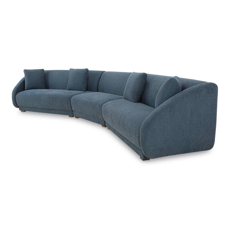NADAAL STUDIOS Solace, 3-Piece Modular Sectional With Slipper Chair - 163"W x34.29"D x31.5"H