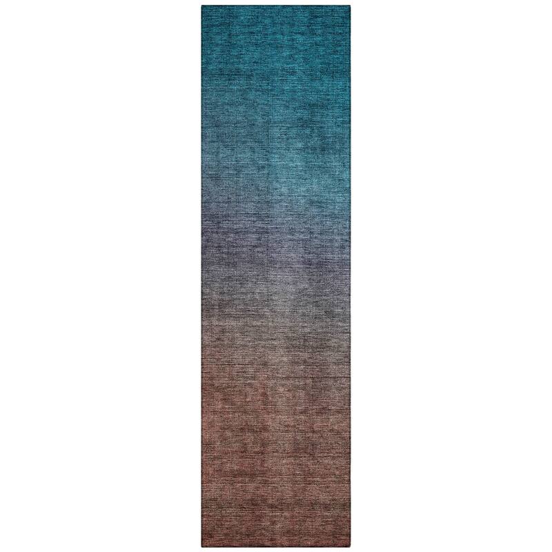 Machine Washable Indoor/ Outdoor Chantille Modern Ombre Rug
