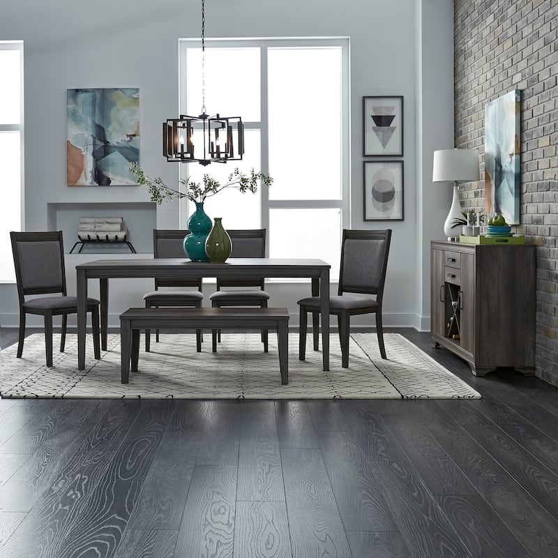 Copper Grove Tanners Creek Greystone Opt 6 Piece Rectangular Table Set - Grey