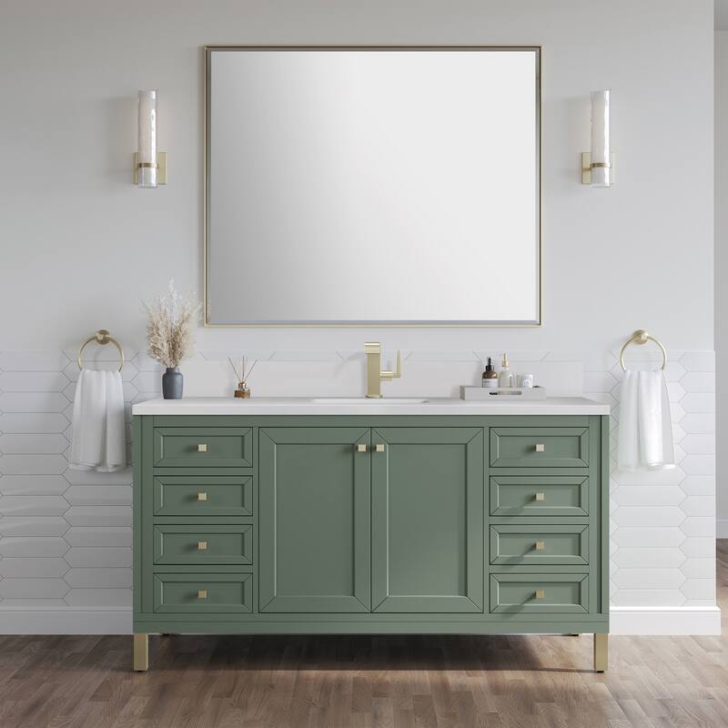James Martin Vanities 503-V60S-1WZ Chicago 60" Free Standing Single