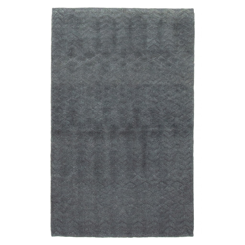 ECARPETGALLERY Hand-knotted Tangier Grey Wool Rug - 2'11 x 4'11