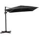 preview thumbnail 9 of 33, Outdoor Patio Umbrella 9 FT x 11 FT Cantilever-Offset Umbrella with No Base Black