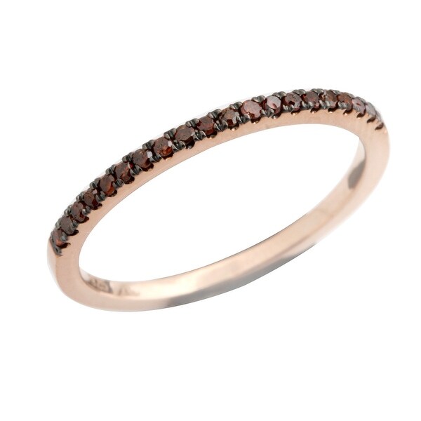Prism Jewel 0.15Ct Cognac Color Diamond Anniversary Band