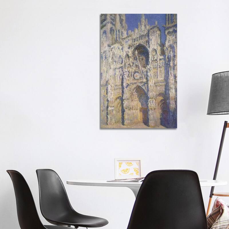 iCanvas "Rouen Cathedral in Full Sunlight - Harmony in Blue and Gold, 1894" by Claude Monet Canvas Print - 40x26x1.5