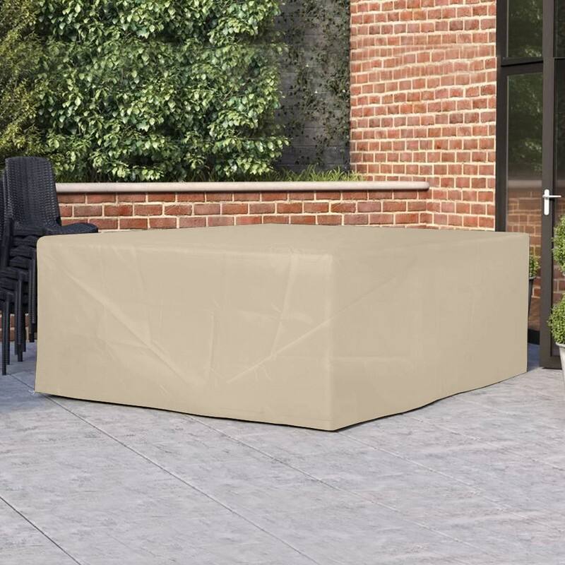 Direct Wicker 90.5" Large Square Patio Seat and Dining Table Set Cover