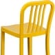 preview thumbnail 22 of 116, 2 Pack 24'' High Metal Indoor-Outdoor Counter Height Stool w/ Vertical Slat Back