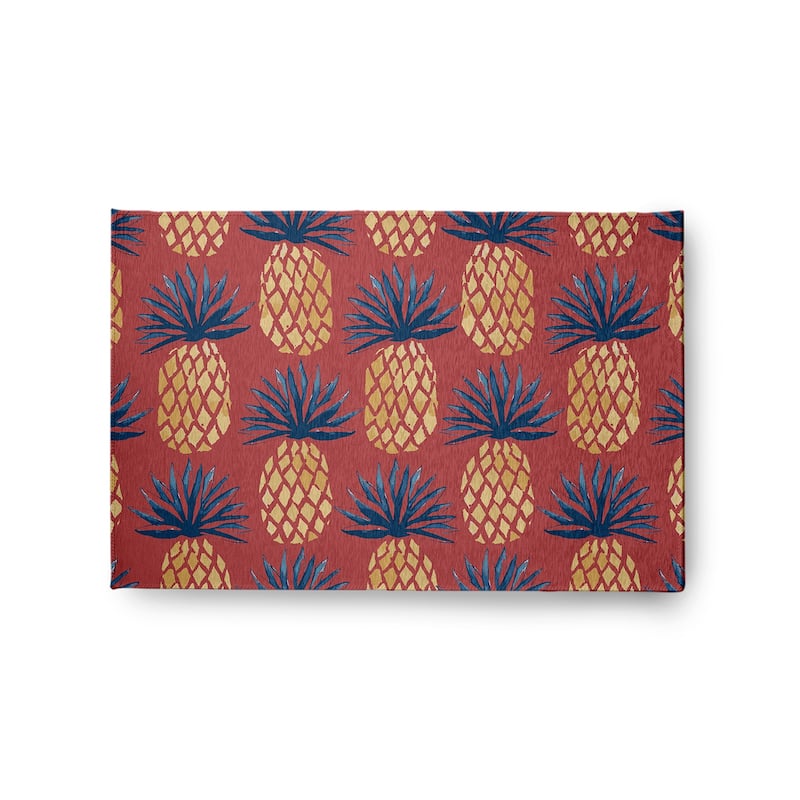 Pineapple Stripes Indoor/Outdoor Rug - Ligonberry Red - 2' x 3'