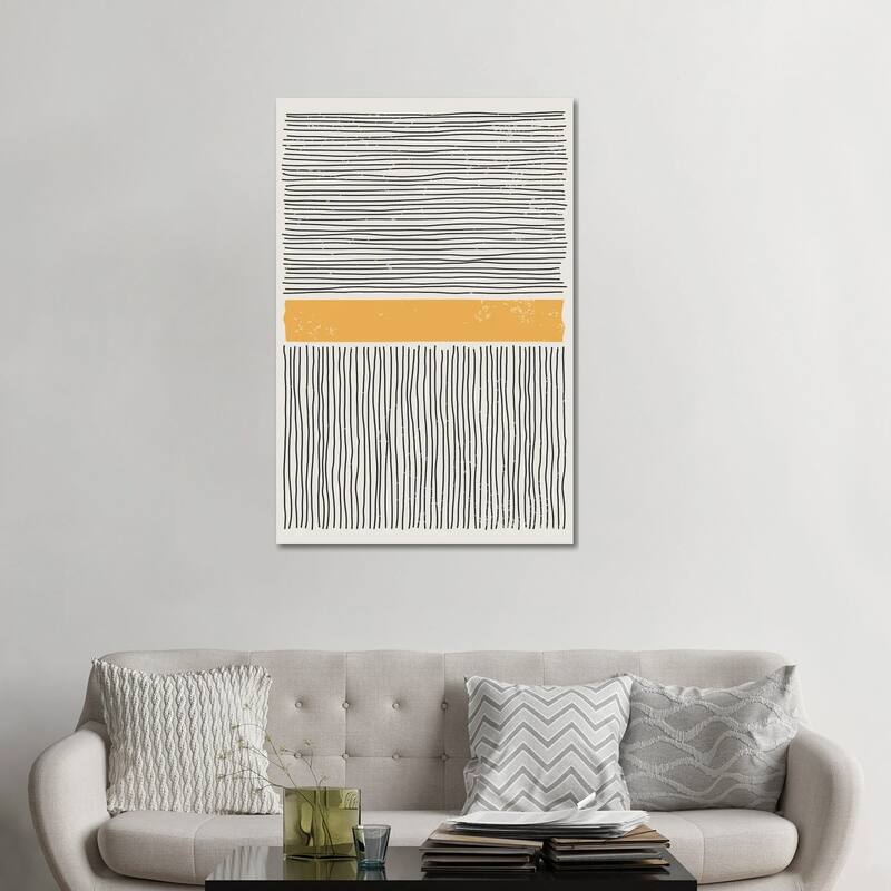 iCanvas "Black And Yellow II" by Jay Stanley Canvas Print - 48x32x1.5