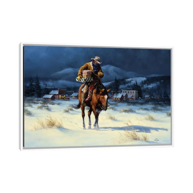 iCanvas "Bringing Christmas Home" by Jack Sorenson Framed Canvas Print - White - 18x26