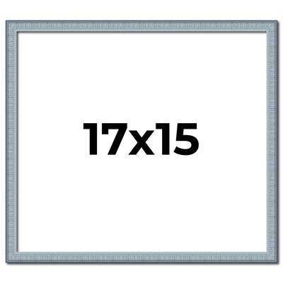 17x15 Frame Rustic Sky Blue Solid Wood Picture Frame | 0.75 Inch