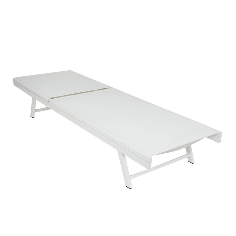 Outdoor aluminum frame mesh chaise lounge chair