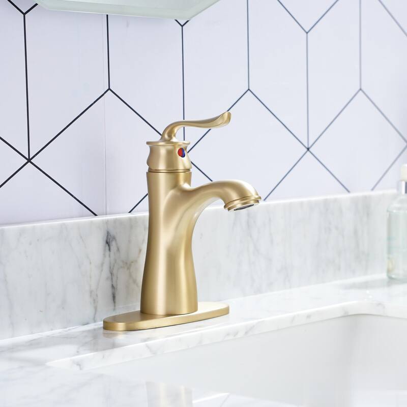 Single Handle Bathroom Faucet with Pop Up Drain