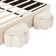 preview thumbnail 11 of 11, Full Size Velvet Upholstered Rabbit-Shape Bed w/2 Storage Stools,White