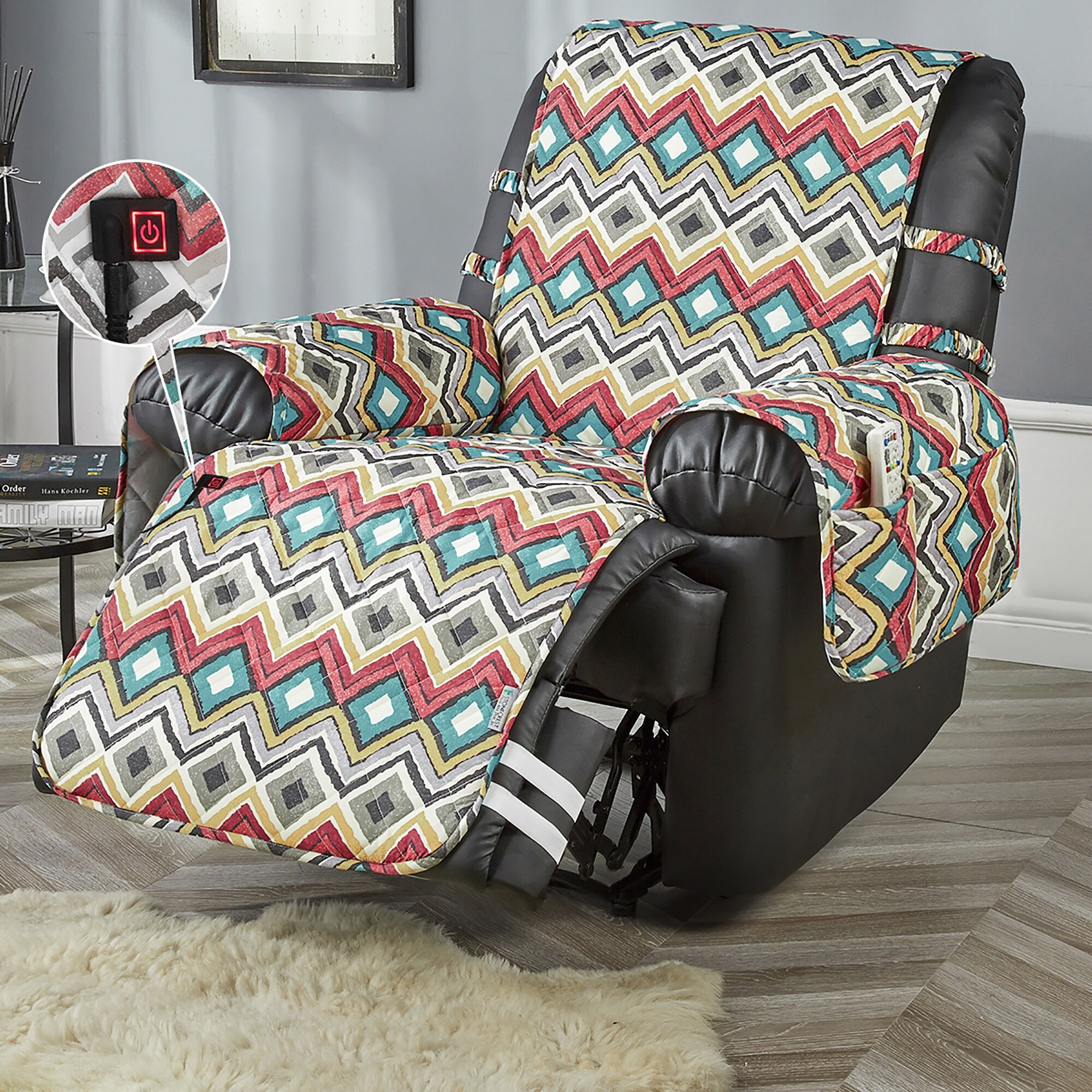 Heated chair cover for recliner 2025