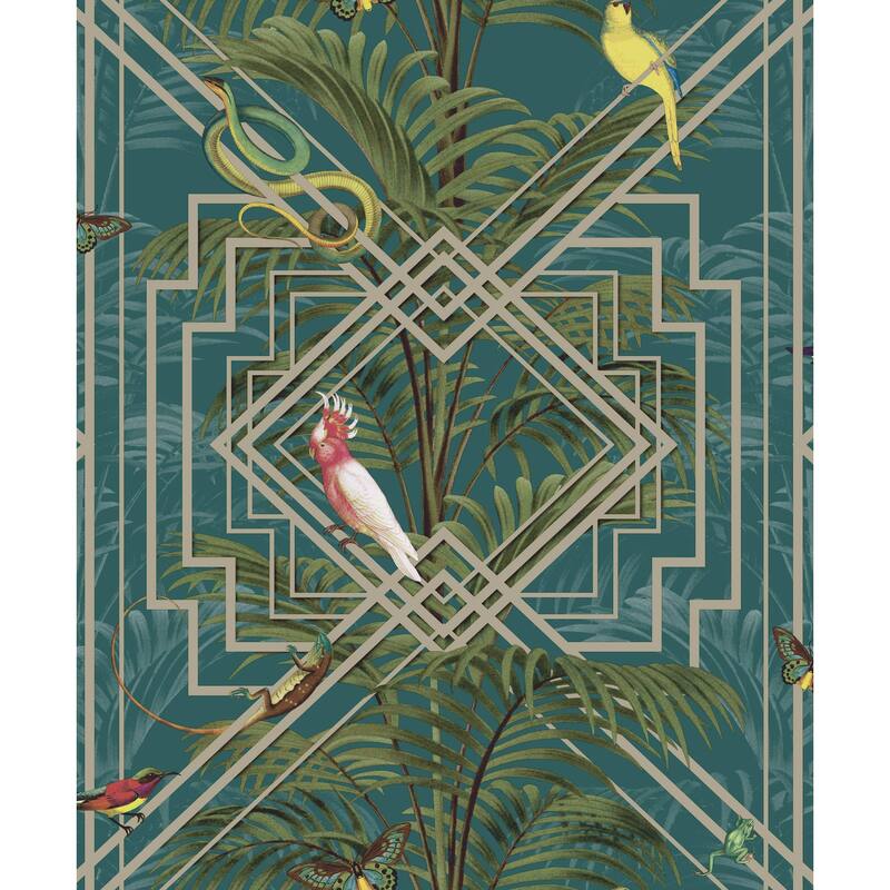 Akello Tropical Unpasted Non-Woven Wallpaper – 396in x 20.8in