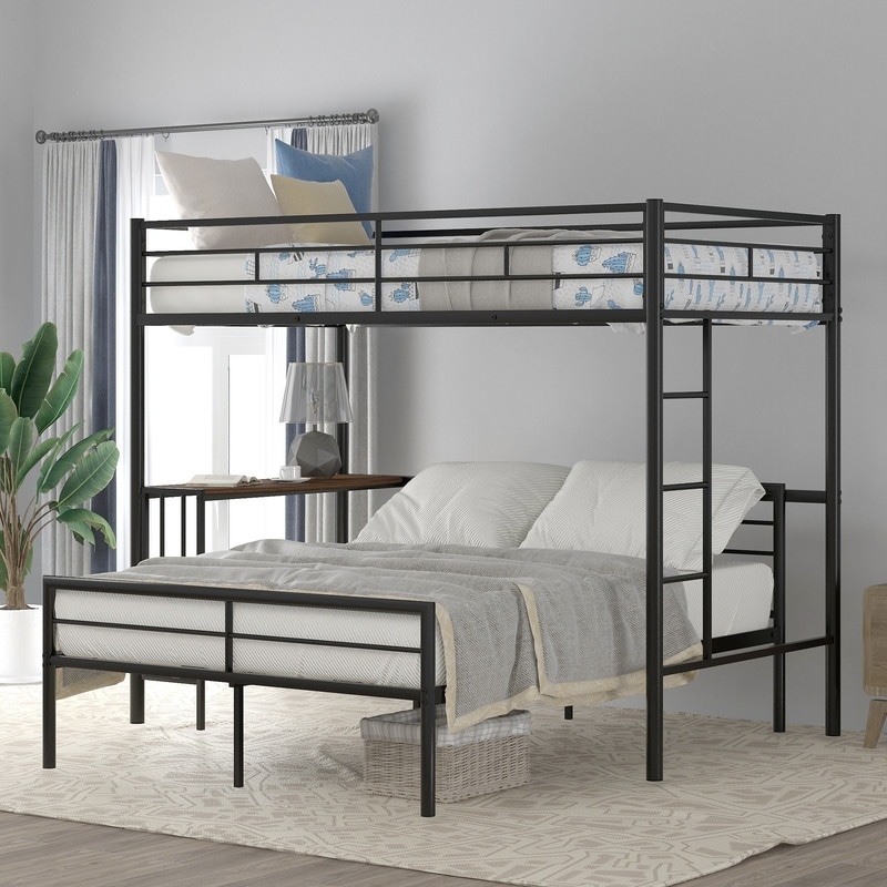Metal queen store loft bed