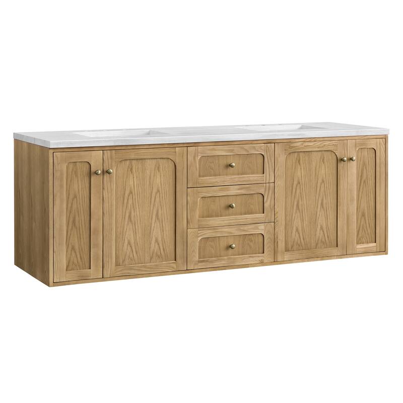 James Martin Vanities Laurent 72" Double Vanity, Light Natural Oak