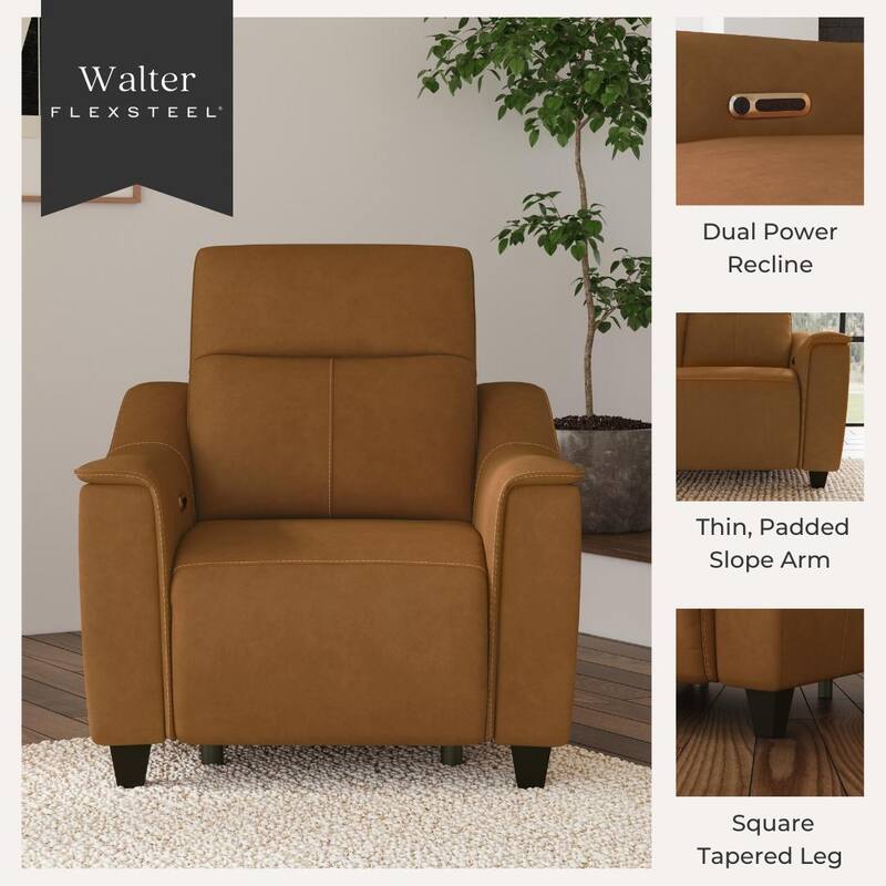 Sonesta Leather Power Recliner with Power Headrest by Flexsteel