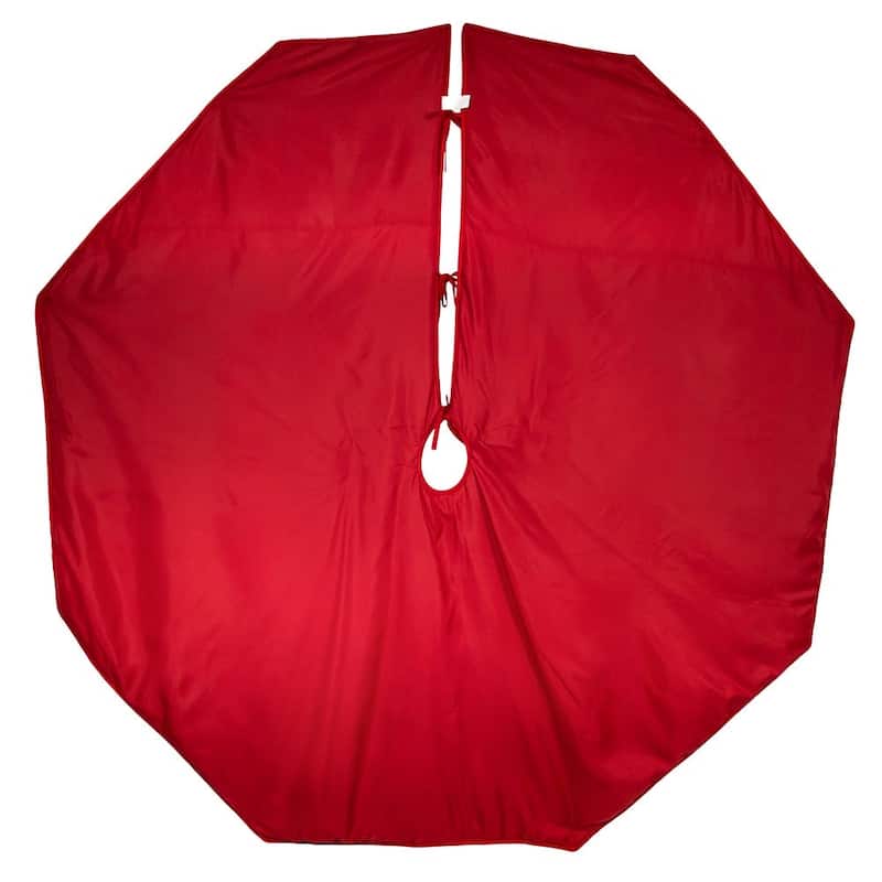 Kurt Adler 72-Inch Red and Green Gathered Border Tree Skirt - Multi