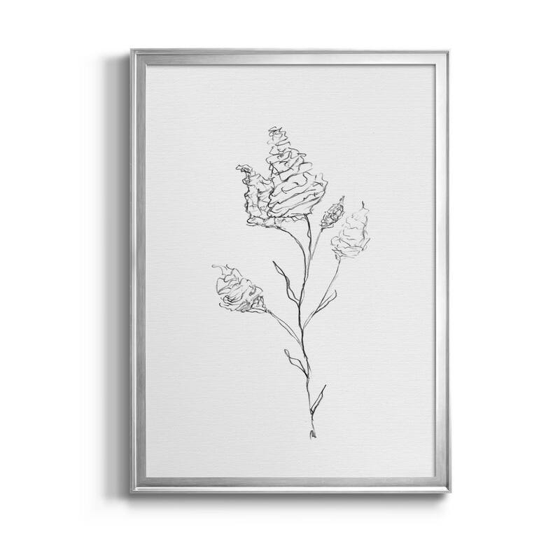 FLORAL SKETCH I Premium Framed Canvas - Ready to Hang - Silver - 26.5X36.5